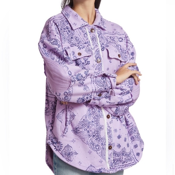 Free People Ruby West Coast Jacket in Lilac Combo. Brand new! Size - Small - Picture 3 of 7